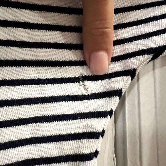 Frank & Eileen striped hoodie white black size M - Picture 7 of 7